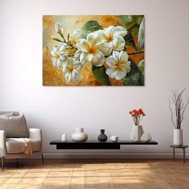 White Flower Canvas Wall Art